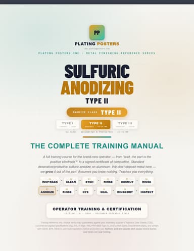 Sulfuric Anodizing (Type II) Training Manual cover
