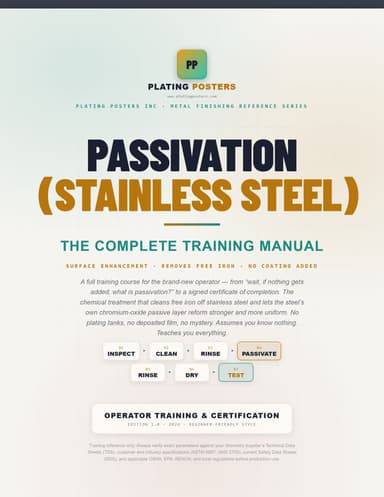 Passivation (Stainless Steel) Training Manual cover