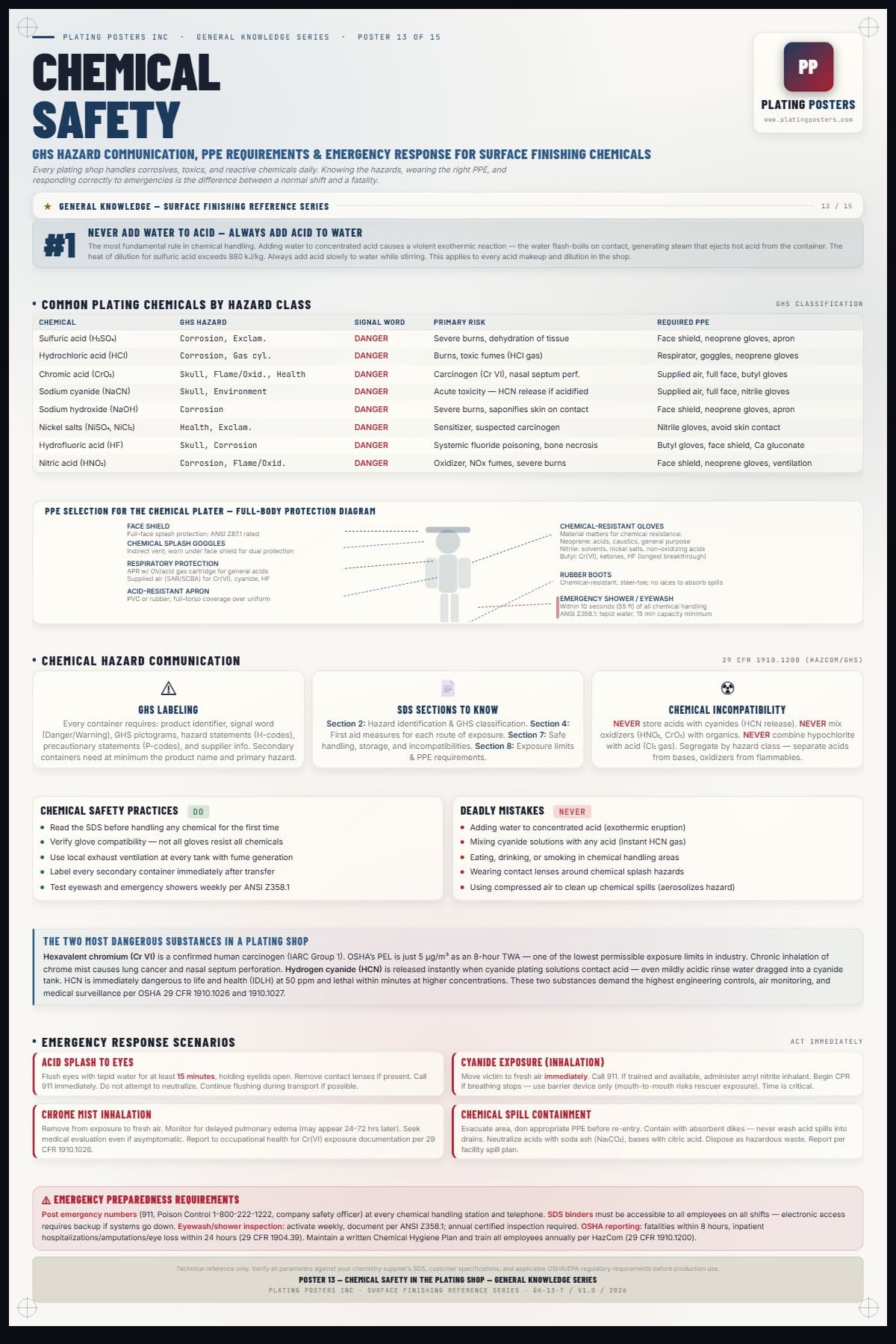 Chemical Safety in the Plating Shop poster preview